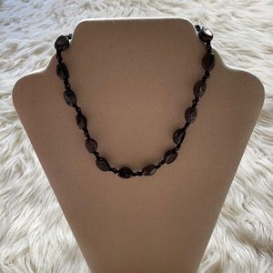 Metallic beaded necklace